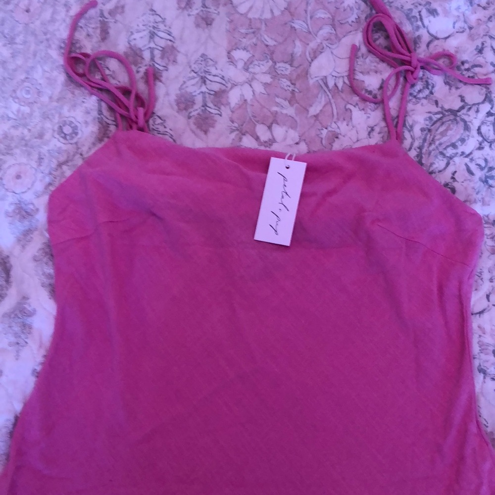 Hot Pink Linen Sundress